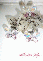 Пръстен Сваровски кристали Butterfly Lilac